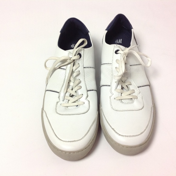 h&m white mens shoes